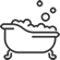 Icona di una vasca da bagno con bolle